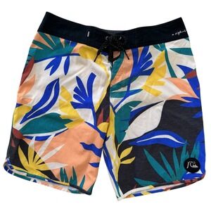 Quiksilver Highline 32x8.5 Floral Men's Board‎ Shorts Swim Trunks